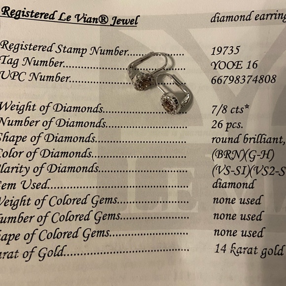 Le Vian® Earrings featuring Chocolate Diamonds & Nude Diamonds™ in Vanilla Gold® - Picture 2 of 10